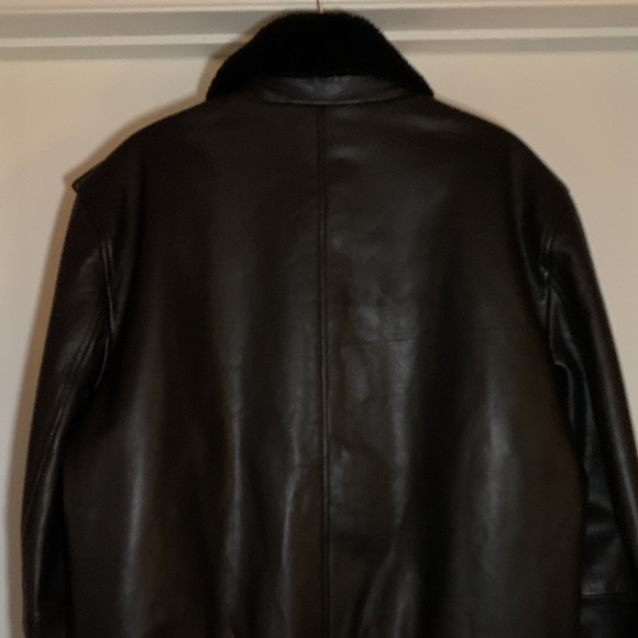 7 for all mankind Pebbled Leather Biker Jacket - Picture 9 of 10